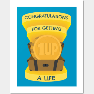 Congratulations for Getting a Life - Coin in Treasure Chest Posters and Art